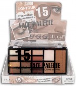 DoDo girl 4055-A  15 FACE PALETTE EYESHADOW & HIGHLICHTER & CONTOUR